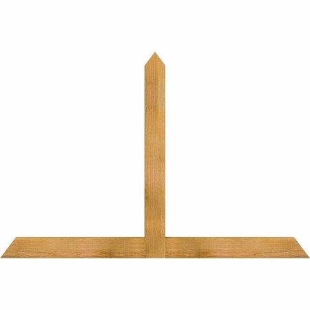 Ekena Millwork Portland Rough Sawn Timber Gable Bracket, Western Red Cedar, 60"W x 40"H x 2"D x 4"F, 16/12 Pitch GBW060X40X0204POR00RWR